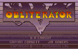Obliterator title screen for Atari ST
